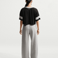 NIKE | SPORTSWEAR OVERSIZED CROPPED JERSEY { BLACK LIGHT SMOKE
