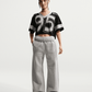 NIKE | SPORTSWEAR OVERSIZED CROPPED JERSEY { BLACK LIGHT SMOKE