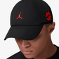 Jordan | CLUB UNSTRUCTURED CAP { BLACK/ CHILE RED