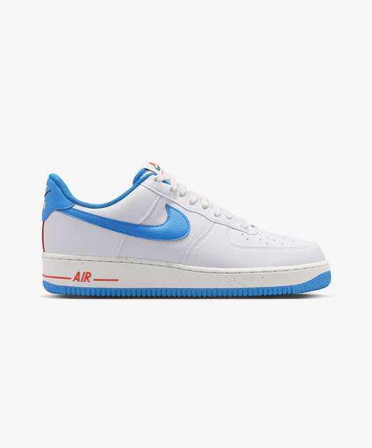 Nike | AIR FORCE 1 '07 NN { WHITE/ITALY BLUE-SAIL-TEAM ORANGE