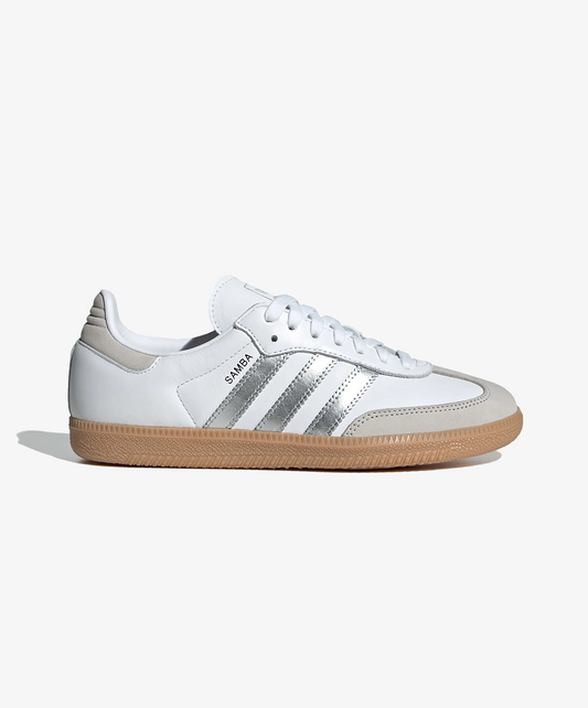 ADIDAS ORIGINALS | SAMBA OG { CLOUD WHITE/SILVER METALLIC/GREY ONE