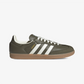 ADIDAS ORIGINALS | SAMBA OG { MEDIUM DARK KHAKI/OFF WHITE-GUM