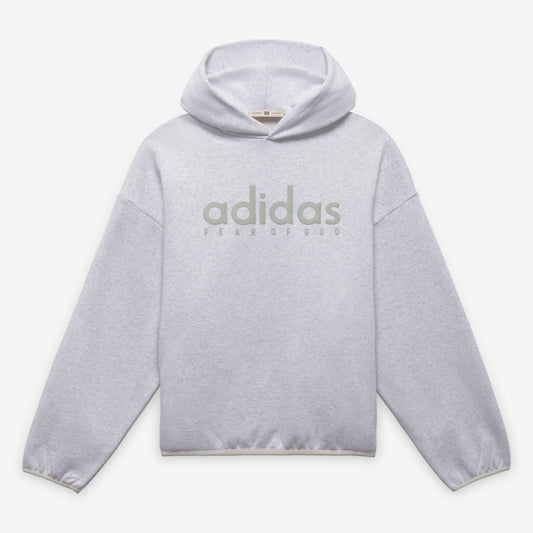 ADIDAS | FEAR OF GOD ATHLETICS COTTON FLEECE HOODIE { LIGHT GREY HEATHER