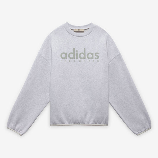 ADIDAS | FEAR OF GOD ATHLETICS HEATHER FLEECE CREWNECK { LIGHT GREY