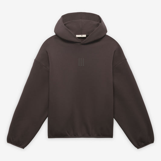 ADIDAS ORIGINALS | FEAR OF GOD ATHLETICS SOLID FLEECE HOODIE { NIGHT BROWN