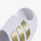 ADIDAS | PURECHILL SLIDES { CLOUD WHITE/GOLD METALLIC/GOLD METALLIC
