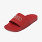ADIDAS |ADILETTE COMFORT AUDI REVOLUT F1 TEAM SLIDES { HI-RES RED / HI-RES RED / CHALK PEARL