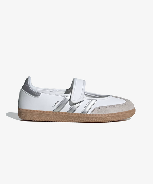 ADIDAS ORIGINALS | SAMBA JANE { WHITE/SILVER METALLIC-GUM