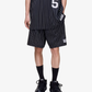 Y-3 | Y-3 MESH PINSTRIPE SHORTS { BLACK