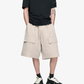 Y-3 | Y-3 WIDE LEG SHORTS { LIGHT BROWN