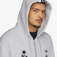 ADIDAS ORIGINALS | x CHAVARRIA FULL ZIP LOGO HOODIE { LIGHT GREY HEATHER