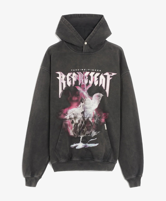 Represent | TAKE ME HIGHER HOODIE  { VINTAGE GREY