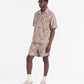 REPRESENT | EMBROIDERED INITIAL OVERSHIRT { WASHED TAUPE