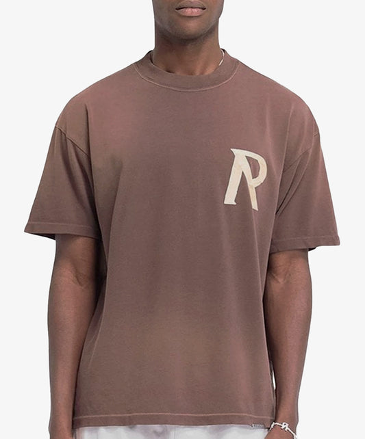 REPRESENT | MASKING TAPE INITIAL T-SHIRT { BROWN