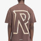 REPRESENT | MASKING TAPE INITIAL T-SHIRT { BROWN
