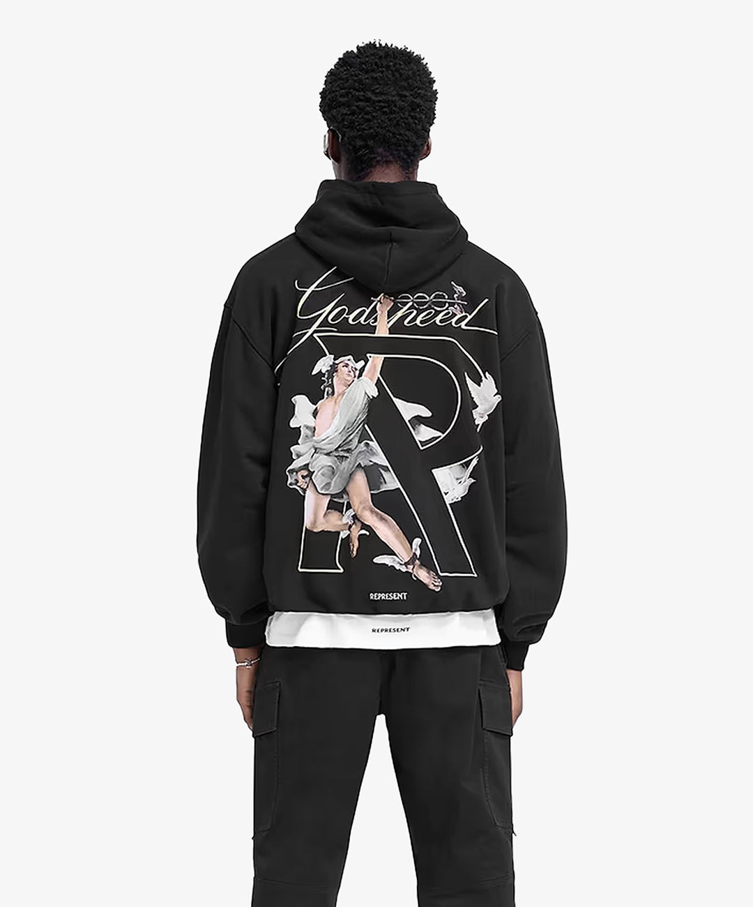 Represent | HERMES HOODIE { JET BLACK – Superkicks