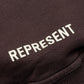 Represent | MASKING TAPE INITIAL ZIP HOODIE { CEDAR