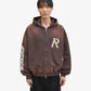 Represent | MASKING TAPE INITIAL ZIP HOODIE { CEDAR