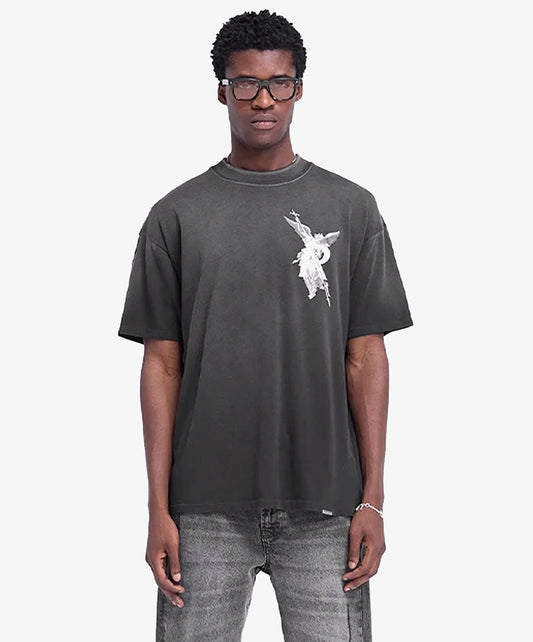 REPRESENT | ARCHANGEL T-SHIRT { STAINED BLACK