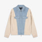 REPRESENT | R4 COLOUR BLOCK DENIM JACKET { BLUE