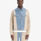 REPRESENT | R4 COLOUR BLOCK DENIM JACKET { BLUE