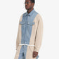 REPRESENT | R4 COLOUR BLOCK DENIM JACKET { BLUE