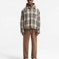 Represent | HEAVY ZIP OVERSHIRT  { BROWN CHECK