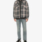 Represent | QUILTED FLANNEL SHIRT  { GREY CHECK