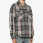 Represent | QUILTED FLANNEL SHIRT  { GREY CHECK
