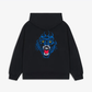 PATTA |  EMBROIDERED FIRE PANTHER HOODED SWEATER { BLACK