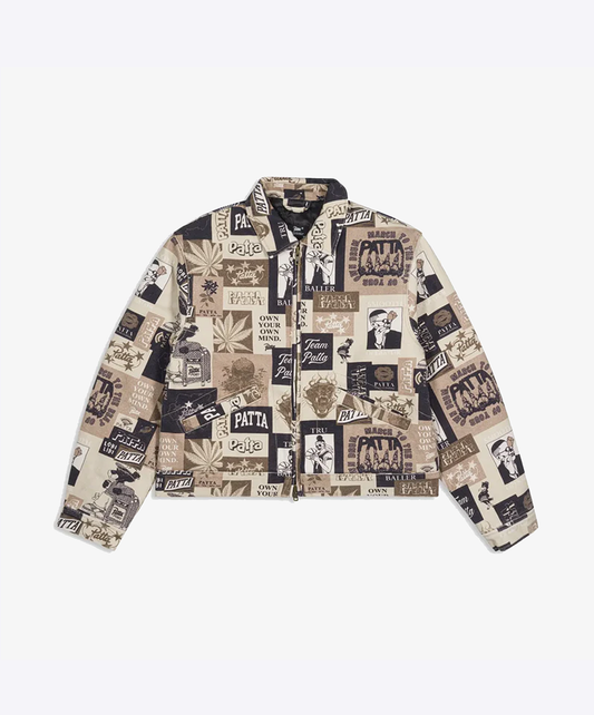 PATTA | COLLAGE INSULATED CANVAS JACKET { MULTI