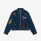 PATTA | WHOLE LOTTA LABELS DENIM JACKET { LIGHT BLUE DENIM
