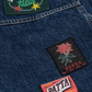 PATTA | WHOLE LOTTA LABELS DENIM JACKET { LIGHT BLUE DENIM