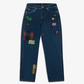 PATTA | WHOLE LOTTA LABELS DENIM PANTS { BLUE DENIM