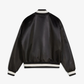PATTA | SCRIPT LOGO SATIN VARSITY JACKET { BLACK