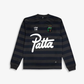 PATTA | STRIPED LONGSLEEVE FOOTBALL JERSEY { GREY
