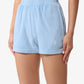 SPORTY & RICH | SRC TERRY SHORTS { SKY BLUE/WHITE