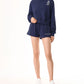 SPORTY & RICH | SPA DISCO SHORTS { NAVY/WHITE