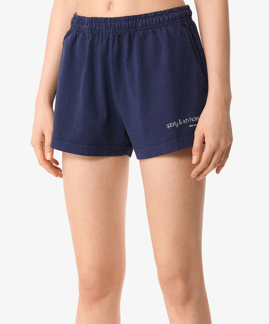 SPORTY & RICH | SPA DISCO SHORTS { NAVY/WHITE