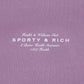 SPORTY & RICH | HEALTH INITIATIVE DISCO SHORT { SOFT LAVENDER/WHITE