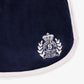 SPORTY & RICH | NY CREST VELOUR SHORT { NAVY/CREAM