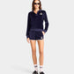 SPORTY & RICH | NY CREST VELOUR SHORT { NAVY/CREAM