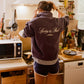 SPORTY & RICH | NY CREST VELOUR SHORT { NAVY/CREAM