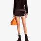 SPORTY & RICH | NY CREST VELOUR SHORT { BROWN