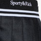 SPORTY & RICH | ABIGAIL WOOL PLEATED SKIRT { BLACK