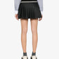 SPORTY & RICH | ABIGAIL WOOL PLEATED SKIRT { GRAY/WHITE