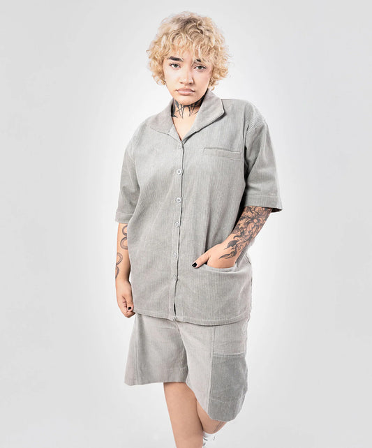 SUPERKICKS | CORDUROY SHIRT { SLATE GREY