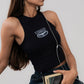 SUPERKICKS | CROP TOP { NAVY BLUE