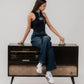 SUPERKICKS | CROP TOP { NAVY BLUE
