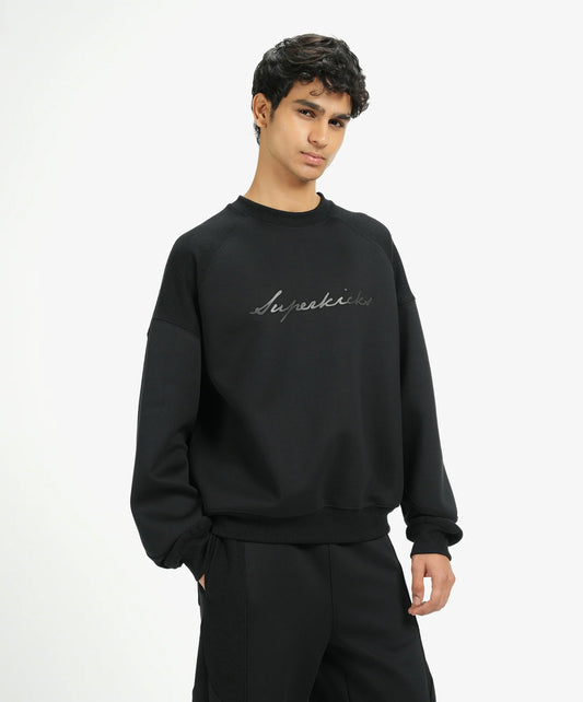 Superkicks | SIGNATURE SWEATSHIRT { MIDNIGHT BLACK